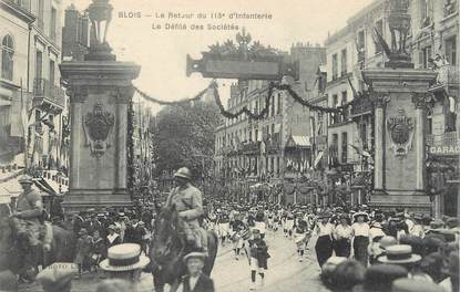 / CPA FRANCE 41 "Blois, le retour de 113ème d'infanterie, le défilé des sociétés"