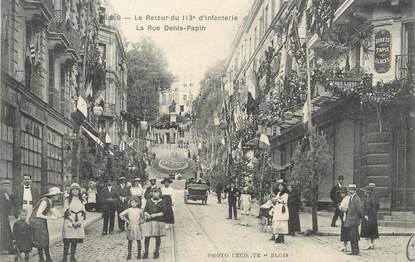 / CPA FRANCE 41 "Blois, le retour de 113ème d'infanterie, la rue Denis Papin"