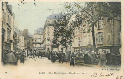 / CPA FRANCE 41 "Blois, rue Denis Papin, marché au beurre"