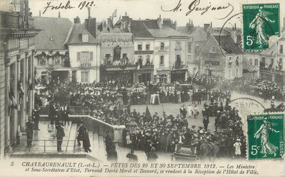 / CPA FRANCE 37 "Châteaurenault, fêtes de 29 et 30 septembre 1912"