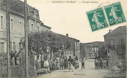 / CPA FRANCE 34 "Causser et Veyran, groupe scolaire"