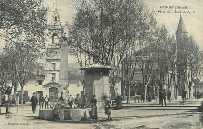 / CPA FRANCE 34 "Ganges, place de l'hôtel de ville"