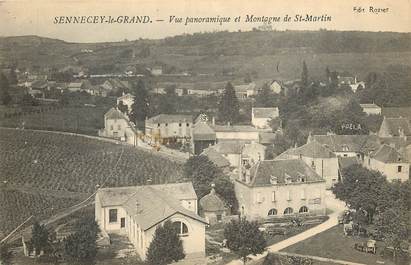 CPA FRANCE 71 "Sennecey le Grand, vue panoramique et Montagne de Saint Martin"