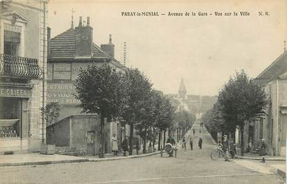 CPA FRANCE 71 "Paray le Monial, avenue de la gare, vue sur la ville"