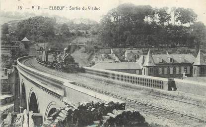 / CPA FRANCE 76 "Elbeuf, sortie du viaduc"