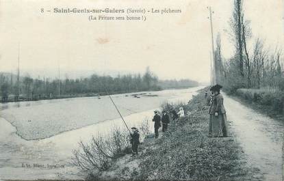 / CPA FRANCE 73 "Saint Genix sur Guiers, les pêcheurs" / PECHE