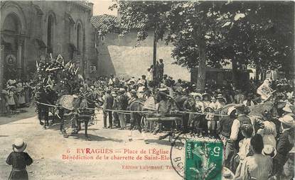 CPA FRANCE 13  "Eyragues, place de l'Eglise, bénédiction de la charrette de saint Eloi"