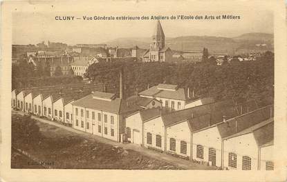 CPA FRANCE 71  "Cluny, vue générale extérieure des Ateliers de l'Ecole des Arts et Métiers"