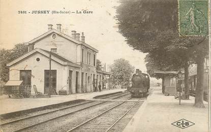 CPA FRANCE 70 "Jussey, la gare" / TRAIN