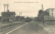 72 Sarthe CPA FRANCE 72 "Domfront en Champagne, la gare" / TRAIN