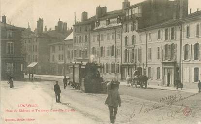 CPA FRANCE 54 "Lunéville, Place du Chateau et Tramway"