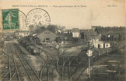 CPA FRANCE 71  "Montchanin les Mines, vue panoramique de la gare"