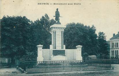 CPA FRANCE 71  "Matour, monument aux morts"