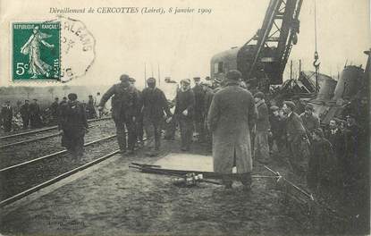 CPA FRANCE 45 "Déraillement de Cercottes, 1909"
