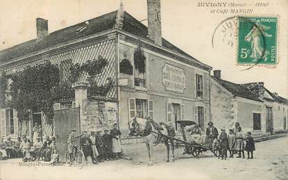 CPA FRANCE 51 "Juvigny, Hotel et Café Mangin"