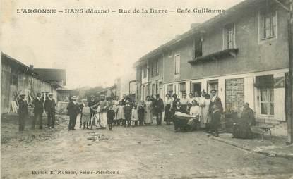 CPA FRANCE 51 "Hans, Rue de la Barre, Café Guillaume"
