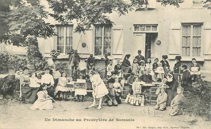 CPA FRANCE 51 "Dimanche au Presbytère de Somsois" / JEUX d'ENFANTS