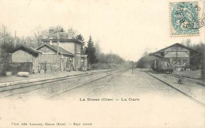 CPA FRANCE 60 "La Bosse, la gare" / TRAIN