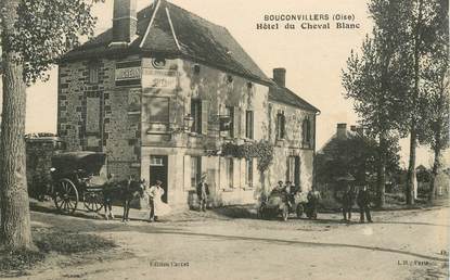 CPA FRANCE 60 "Bouconvillers, Hotel du Cheval Blanc"