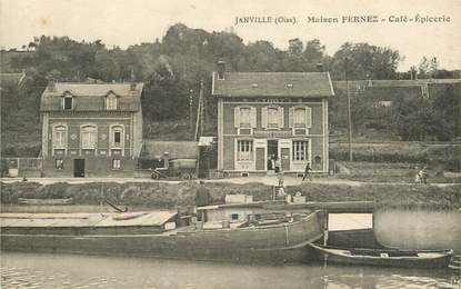 CPA FRANCE 60 "Janville, Maison FERNEZ, Café et Epicerie"