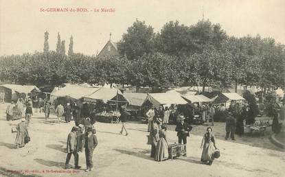 CPA FRANCE 71 "Saint Germain du Bois, le Marché "