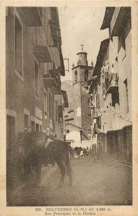 / CPA FRANCE 06 "Belvédère, rue principale et le clocher"