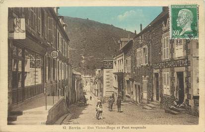 / CPA FRANCE 08 "Revin, rue Victor Hugo et pont suspendu"