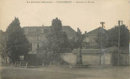 / CPA FRANCE 19 "Chamberet, mairie et école"