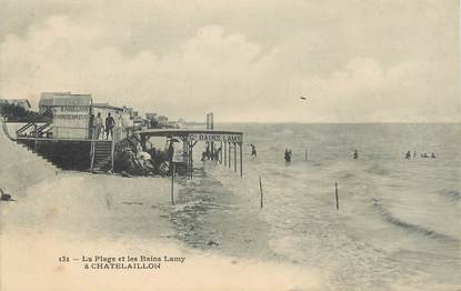 / CPA FRANCE 17 "Chatelaillon, la plage et les bains Lamy"