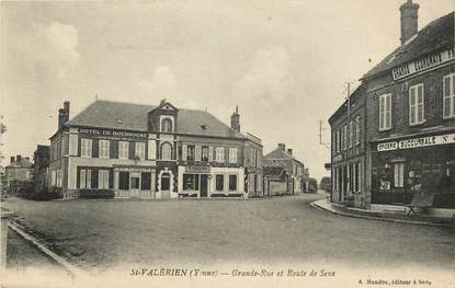 CPA FRANCE 89 "Saint Vamérien, grande rue et route de Sens"
