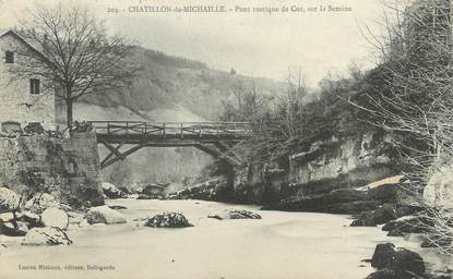 / CPA FRANCE 01 "Châtillon de Michaille, pont rustique de Coz"