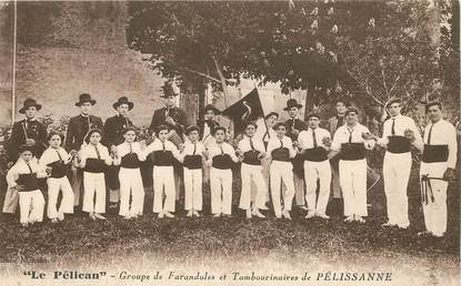 CPA FRANCE 13 "Pelissanne, groupe de farandoles et tambourinaires"