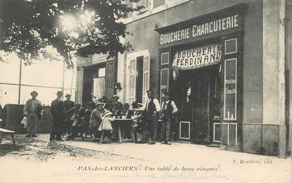 CPA FRANCE 13 "Pas des Lanciers, une table de bons vivants" / BOUCHERIE CHARCUTERIE