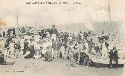 CPA FRANCE 13 "Saintes Maries de la Mer, la Plage   "