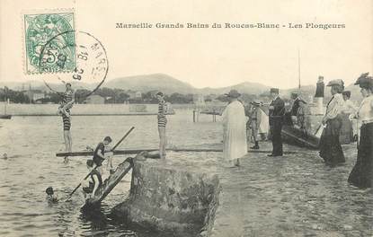 CPA FRANCE 13 "Marseille, Grands bains du Roucas Blanc, les plongeurs"