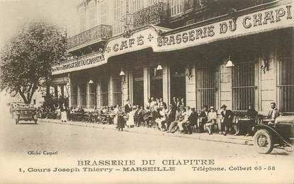 CPA FRANCE 13 "Marseille, Cours Joseph Thierry, Brasserie du Chapitre"