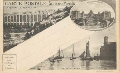 CPA FRANCE 13 "Marseille, Souvenir de..." / CARTE PIAZZA