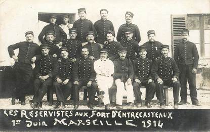 CARTE PHOTO FRANCE 13 "Marseille, les réservistes aux Fort d'Entrecasteaux, 1914"