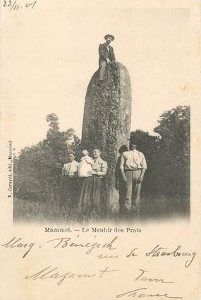 / CPA FRANCE 81 "Mazamet, le menhir des Prats"