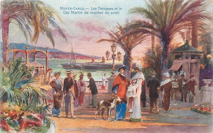 / CPA MONACO "Monté Carlo, les terrasses et le Cap Martin"