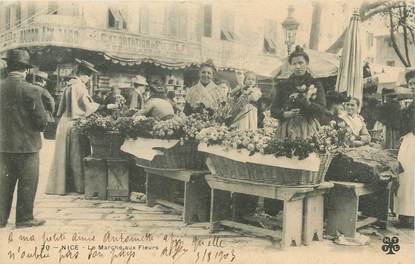 / CPA FRANCE 06 "Nice, le marché aux fleurs "