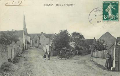 CPA FRANCE 77 "Diant, rue de l'Eglise"