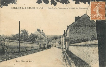 / CPA FRANCE 77 "Lorrez le Bocage, entrée du pays"