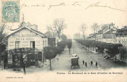 / CPA FRANCE 77 "Chelles, le boulevard de la gare "