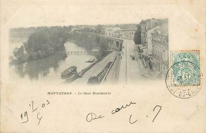 / CPA FRANCE 82 "Montauban, le quai Montmurat"