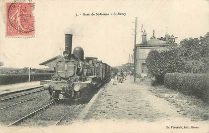 CPA FRANCE 28 "saint Germain Saint Rémy, la gare" / TRAIN