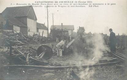 CPA FRANCE 28 "Catastrophe de Courville, 1911" / ACCIDENT DE CHEMIN DE FER