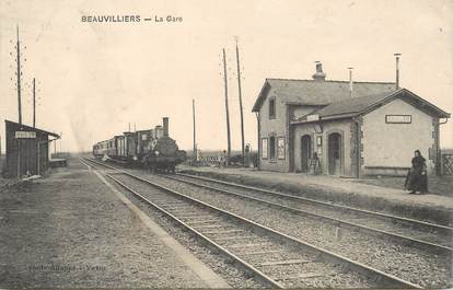 CPA FRANCE 28 "Beauvilliers, la Gare" / TRAIN