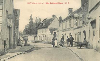 CPA FRANCE 28 "Anet, Hotel du Cheval Blanc"