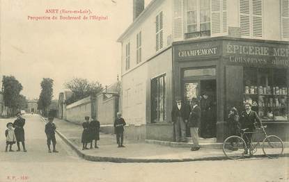 CPA FRANCE 28 "Anet, Perspective du Boulevard de l'Hopital" / EPICERIE MERCERIE